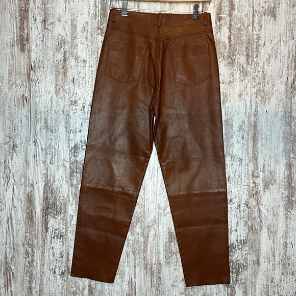 LAMARQUE Adeline Leather Pant Size 28 Tan NWT - Picture 4 of 13